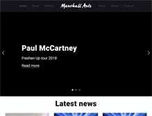 Tablet Screenshot of marshall-arts.com
